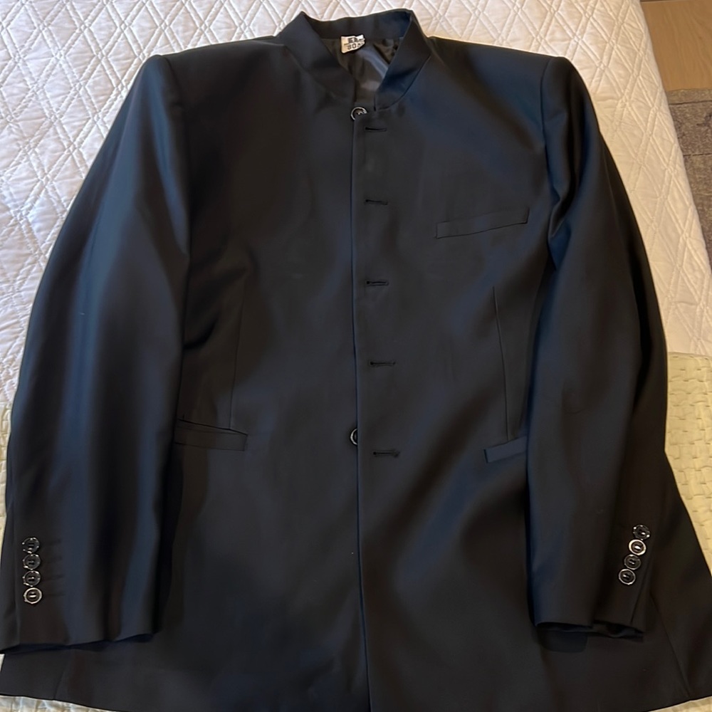 Elegant Nehru Collar Jacket, Bandgala from India in black